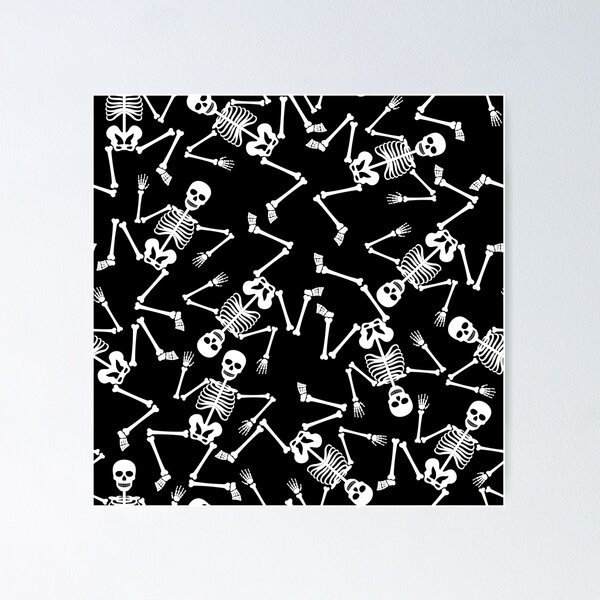 Item preview, Skeleton pattern with black background designed and sold by TheSimpleMan.