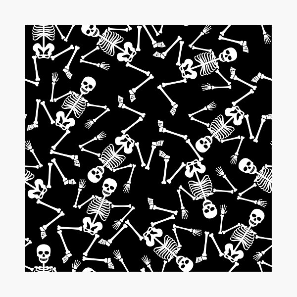Item preview, Skeleton pattern with black background designed and sold by TheSimpleMan.