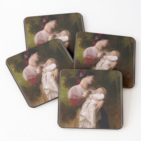 Item preview, Maternal Admiration by William Adolphe Bouguereau - Old Masters Reproductions designed and sold by Xzendor7 Digital Art Creations.