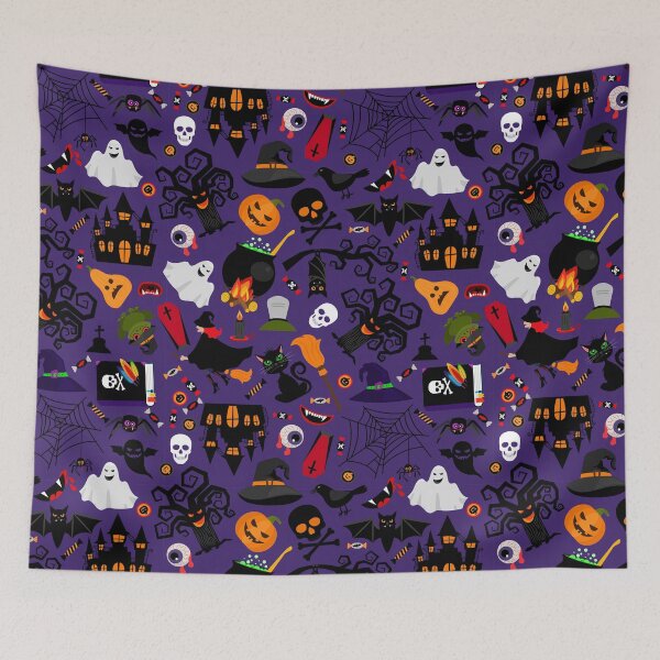 Item preview, Halloween pattern with purple background designed and sold by TheSimpleMan.