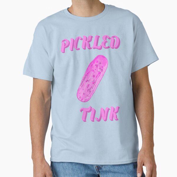 Vista previa del artículo con la obra «Tink Pickled, Tickled Pink juego de palabras. Pickle rosa», diseñado y vendido por CharJens.