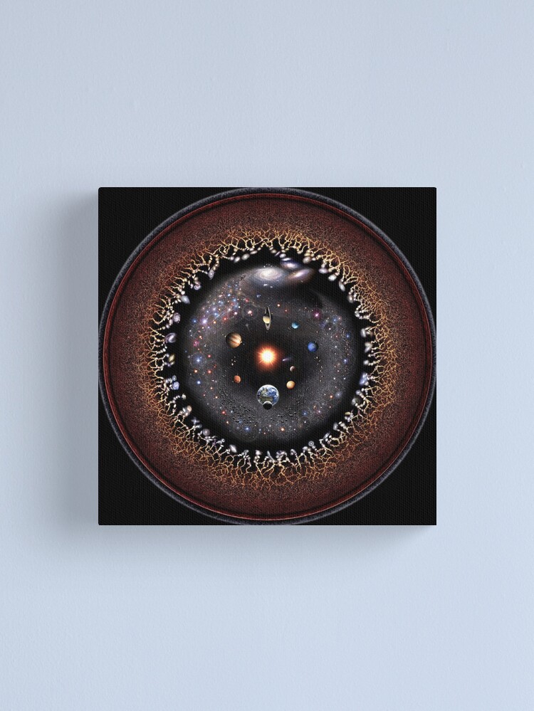 Thumbnail 1 of 3, Canvas Print, Observable Universe Logarithmic Illustration OULI (2023 Version!) designed and sold by pablocbudassi.