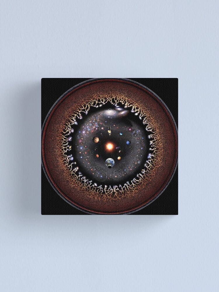 Alternate view of Observable Universe Logarithmic Illustration (2019 Version!) Canvas Print