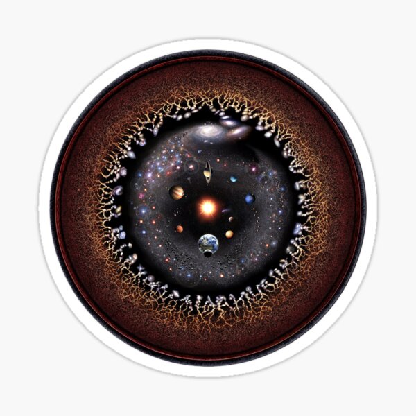 Observable Universe Logarithmic Illustration OULI (2023 Version!) Sticker