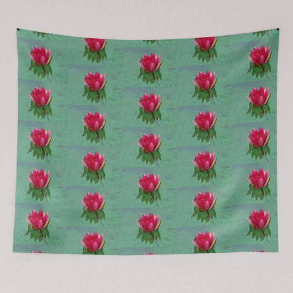 Item preview, Blush Pink Water Lily in the Rain designed and sold by SunriseRose.