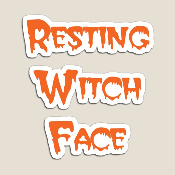 Item preview, Resting Witch Face in Orange designed and sold by Darcy777.