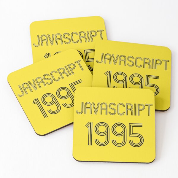 Item preview, JavaScript 1995 Year of 1st Release Black Retro Text Design designed and sold by geeksta.