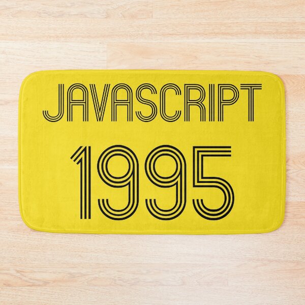 Item preview, JavaScript 1995 Year of 1st Release Black Retro Text Design designed and sold by geeksta.