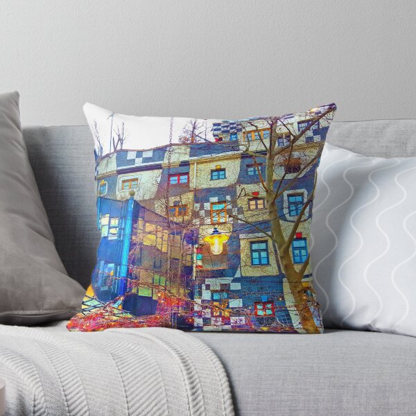 Hundertwasser Museum. Vienna. Austria Throw Pillow