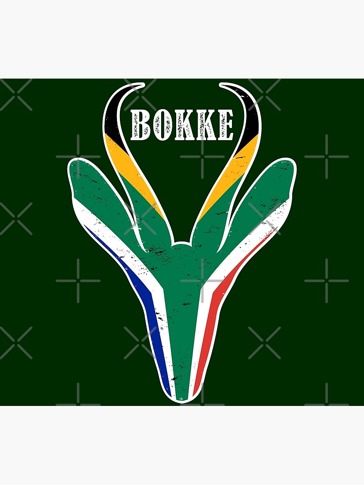 "Springbok Face Bokke South Africa Flag" Poster for Sale by d247