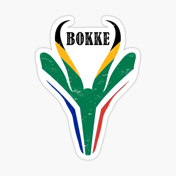 Springbok Face Bokke South Africa Flag Sticker For Sale By D247