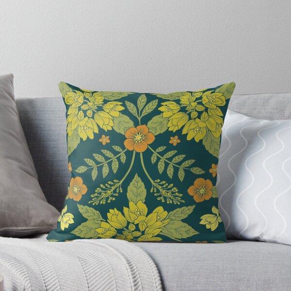 Item preview, Yellow, Green, Orange & Teal Floral Pattern designed and sold by somecallmebeth.