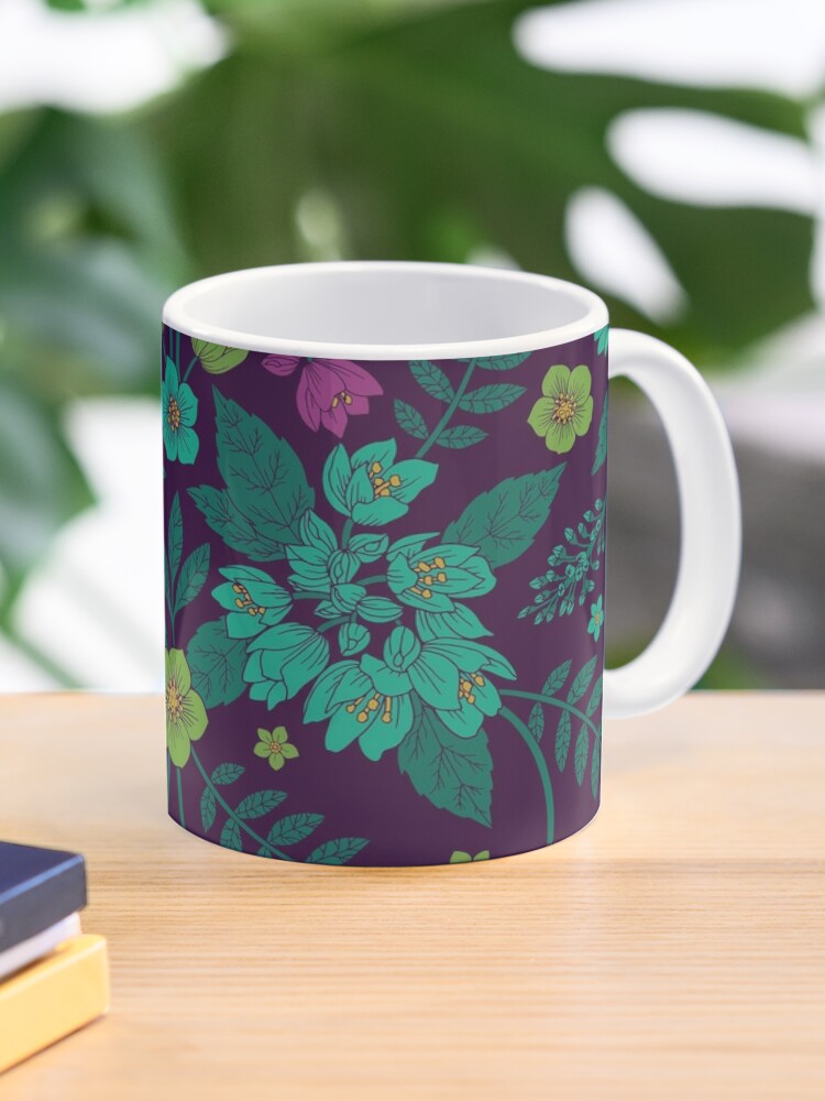 IN STOCK, Ceramic Travel Mug With Handle, Green W/sprial Design