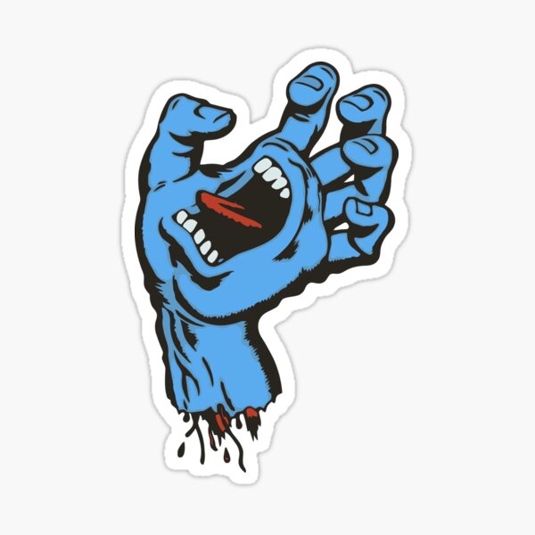 Screaming Zombie Hand Sticker