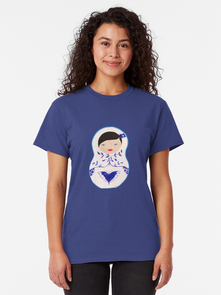 Alternate view of Blue Babushka Classic T-Shirt