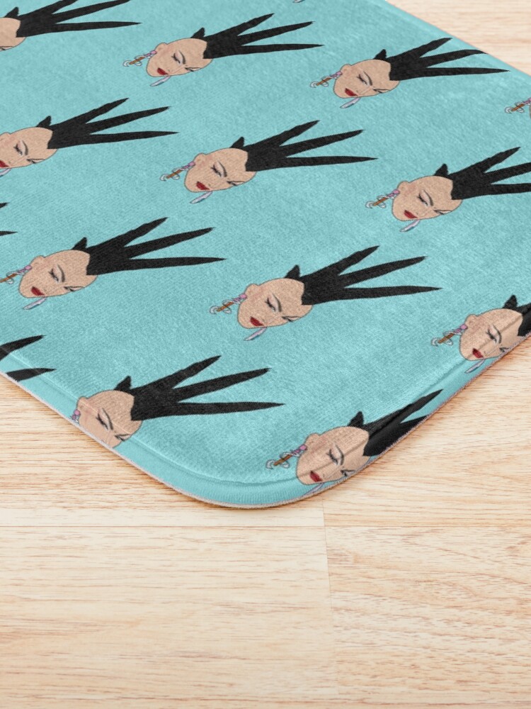 "Sasha Velour Mohawk" Bath Mat by Jakmalone Redbubble