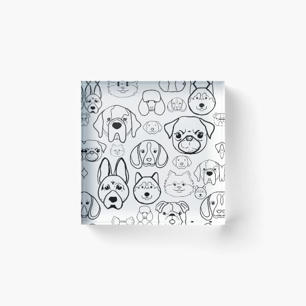 Item preview, Dog face pattern designed and sold by sgrun.