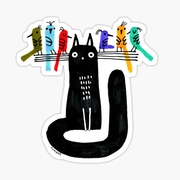 WHISKER PERCH Sticker