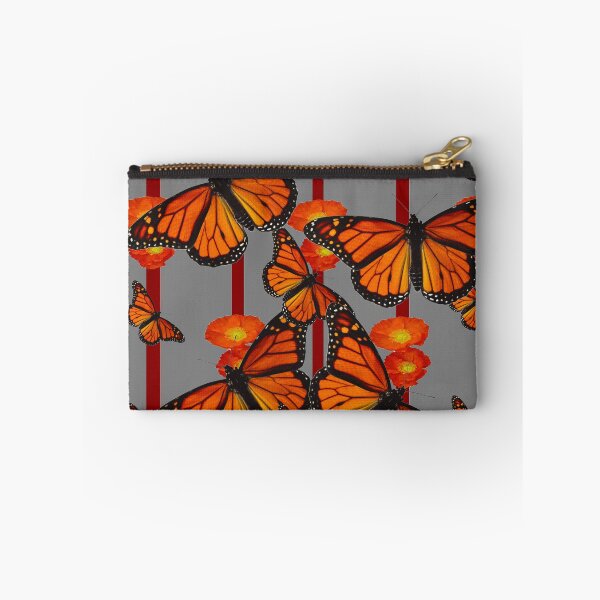 Item preview, ORANGE MONARCH BUTTERFLIES POPPY PATTERNS MODERN ART designed and sold by sharlesart.