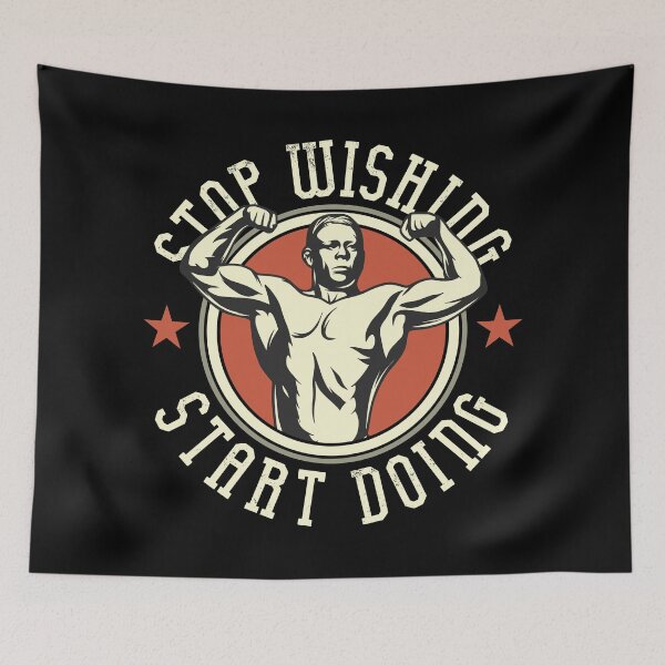 Item preview, Stop Wishing Start Doing Vintage Physical Culturist Art Deco Bodybuildiner designed and sold by 108dragons.