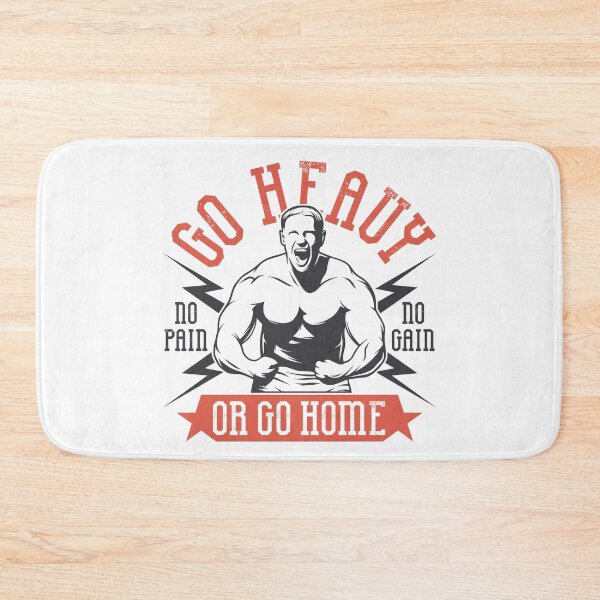 Item preview, Go Heavy Or Go Home No Pain No Gain Vintage Physical Culturist Art Deco Bodybuilder designed and sold by 108dragons.