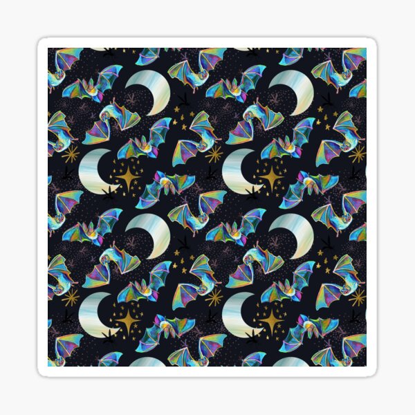 Bloodsucker Buffet Creepy Cute Bat Pattern Sticker