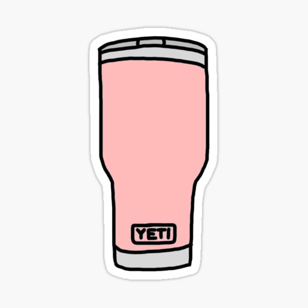 PINK + GREY YETI STICKER Sticker for Sale by designzbyemm