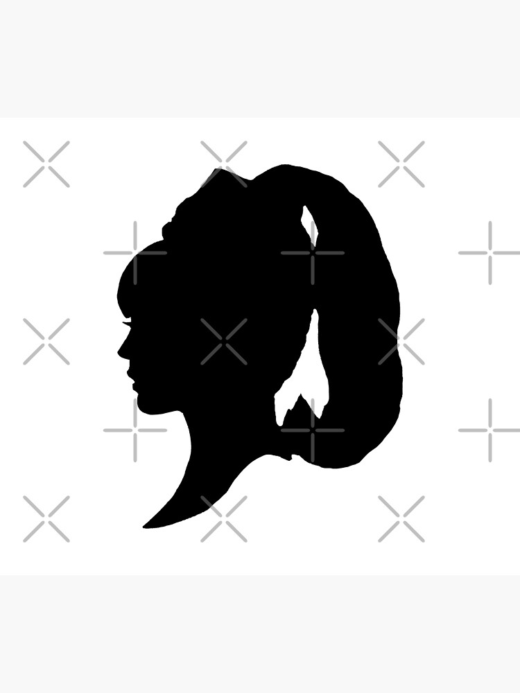 Jeannie Profile Black Poster By Mariusluppino Redbubble