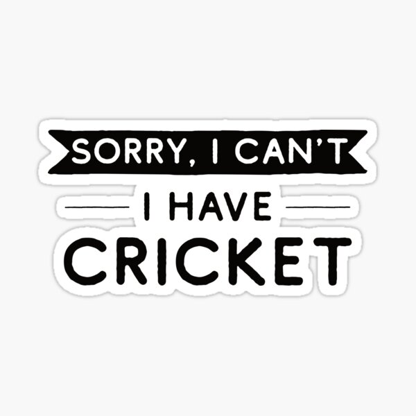 Vista previa del artículo con la obra «Lo siento, no puedo tener Cricket», diseñado y vendido por teesaurus.