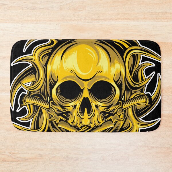 Item preview, Tribal golden skull designed and sold by TheSimpleMan.