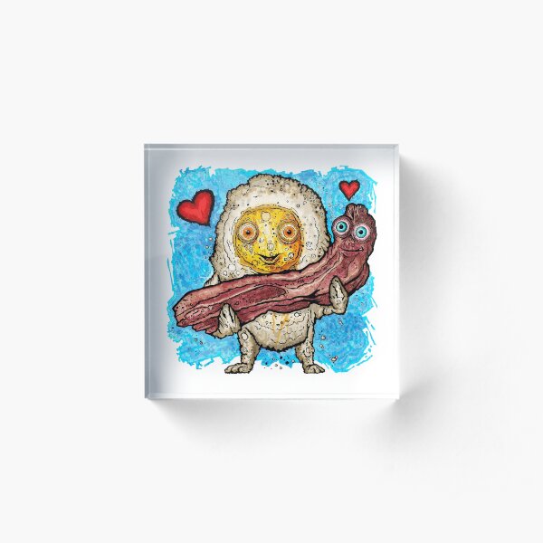 BACON AND EGG Acrylic Block