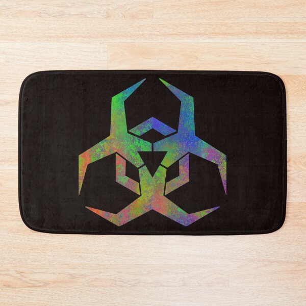 Item preview, Rainbow Rust Futuristic Biohazard Symbol designed and sold by Dator.