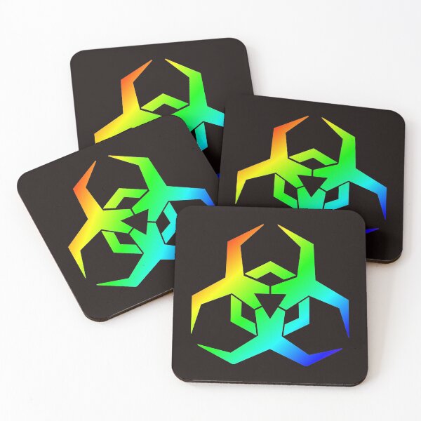 Item preview, Rainbow Colored Futuristic Biohazard Symbol designed and sold by Dator.