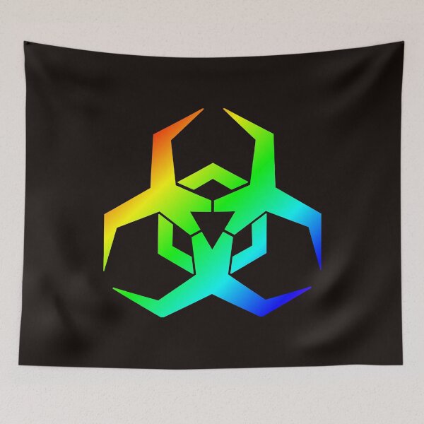 Item preview, Rainbow Colored Futuristic Biohazard Symbol designed and sold by Dator.