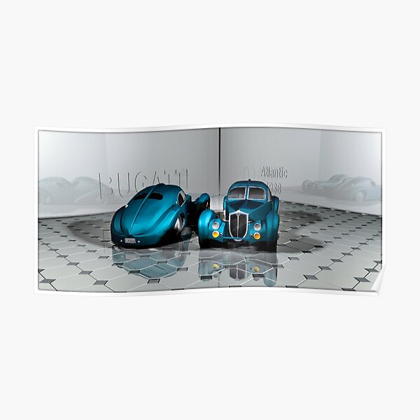 Bugatti Atlantic 1938 Poster
