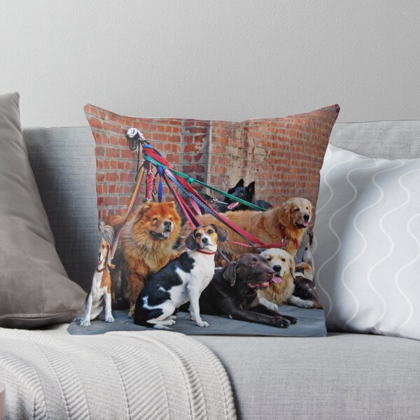 Dogs Throw Pillow