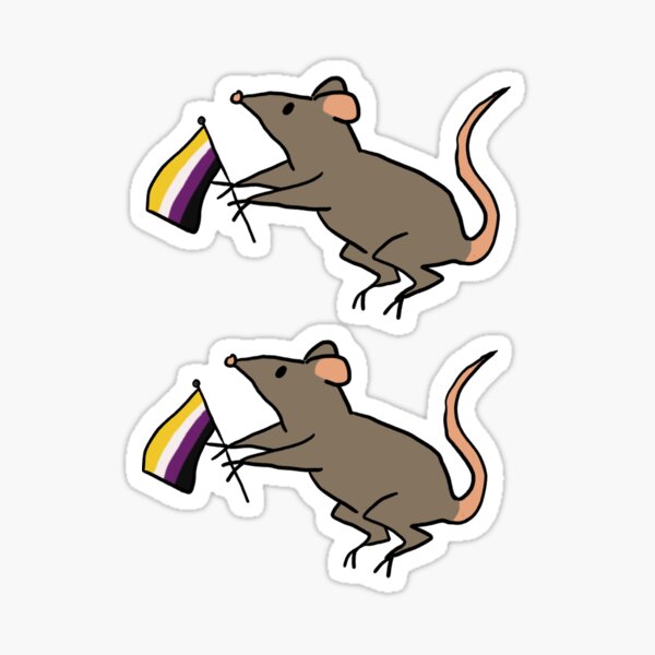 Item preview, Rats (NonBinary) 2 Pack Stickers designed and sold by nyadchild.