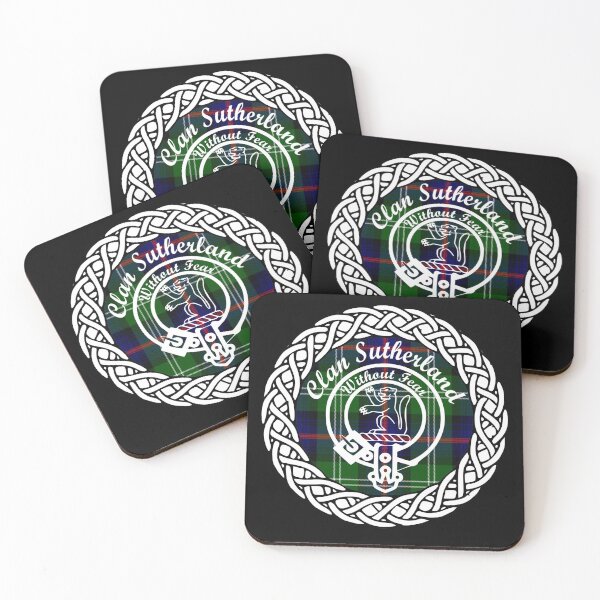 Item preview, Clan Sutherland surname last name tartan crest badge designed and sold by BagTown Clans.