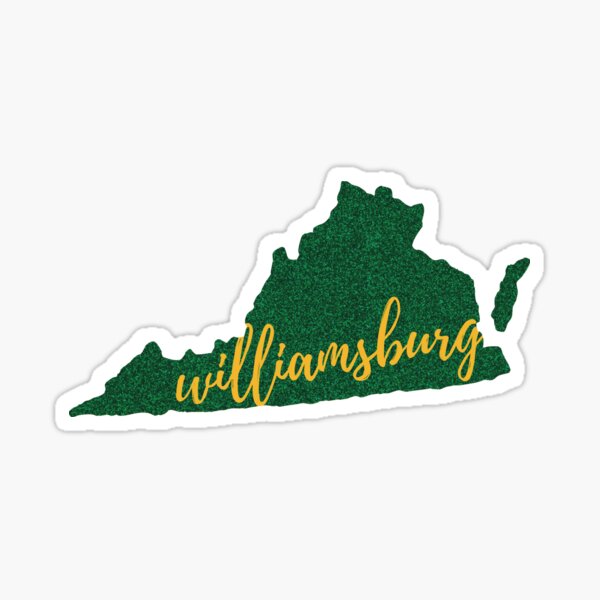 Williamsburg Green Glitter Sticker