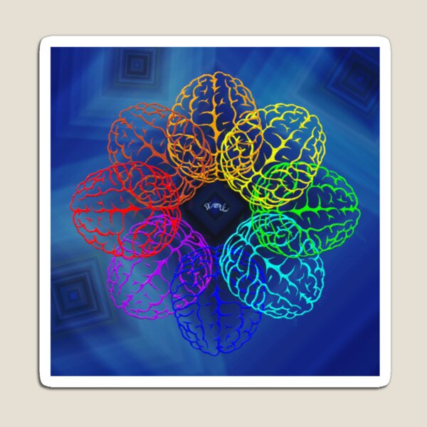Rainbow Cent Brains - Donovan Cronkhite Magnet