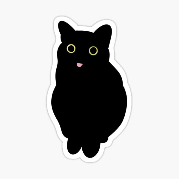 2 x Square Stickers 10 cm Funny Black Cat Kitten  #43895 