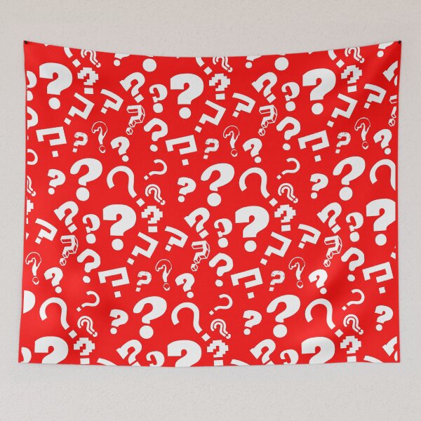 Item preview, IDK What The Question Mark White on Red Print Pattern designed and sold by Bill Shearer.