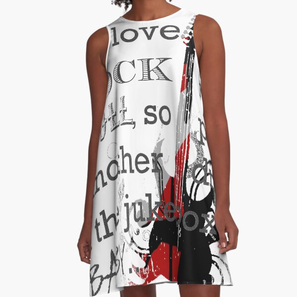 I Love Rock and Roll A-Line Dress
