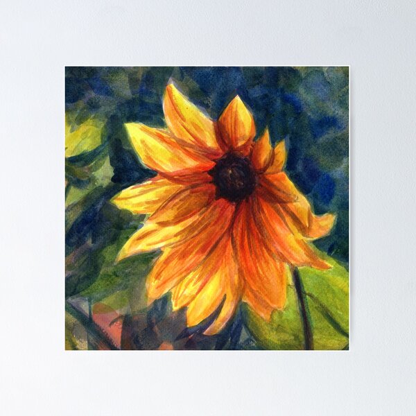 Aperçu de l'œuvre Aquarelle Tournesol créée et vendue par RB-float.