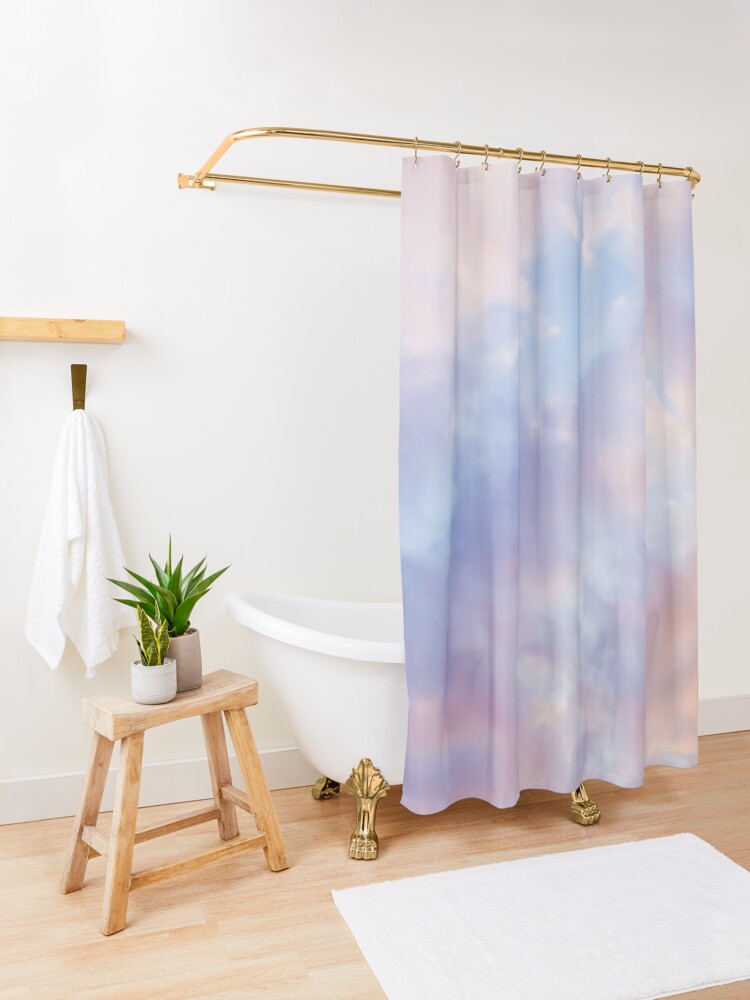 Alternate view of Pink sky Shower Curtain