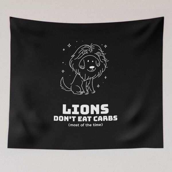Item preview, lions don't eat carbs most of the time dog designed and sold by modernzen.