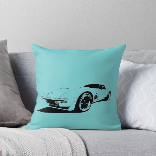 Item preview, 1971 Chevy Corvette - stylized black on light background  designed and sold by mal-photography.