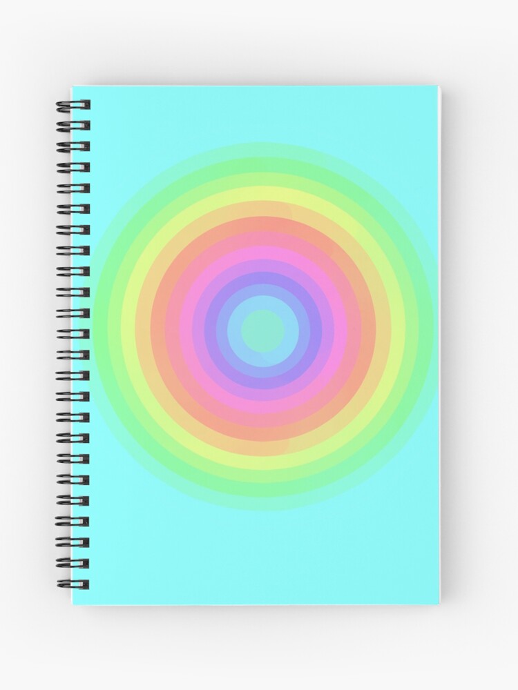 Cuaderno de espiral «Forma del círculo del arco iris: diseño en colores  pastel del arco iris para los amantes del patrón redondo» de K-Constantine  | Redbubble