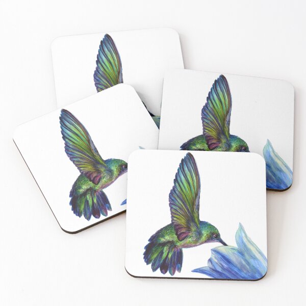 Item preview, Tiny Iridescent Hummingbird Watercolor designed and sold by RB-float.