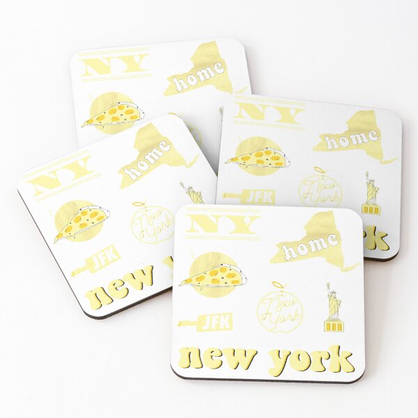 Item preview, Light Yellow Watercolor New York US State Sticker Pack designed and sold by The-Goods.